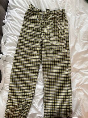 Brandy Melville Green and Black Plaid Pants